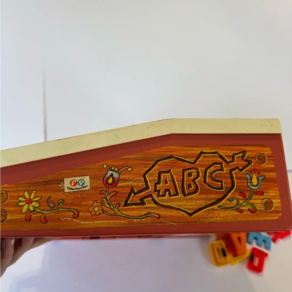 Vintage 1972 collectible Fisher-Price School Days Desk Toy  Multicolor Letters